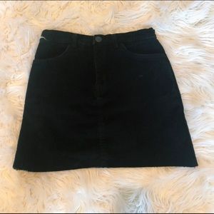 Brandy Melville Black Corduroy Skirt